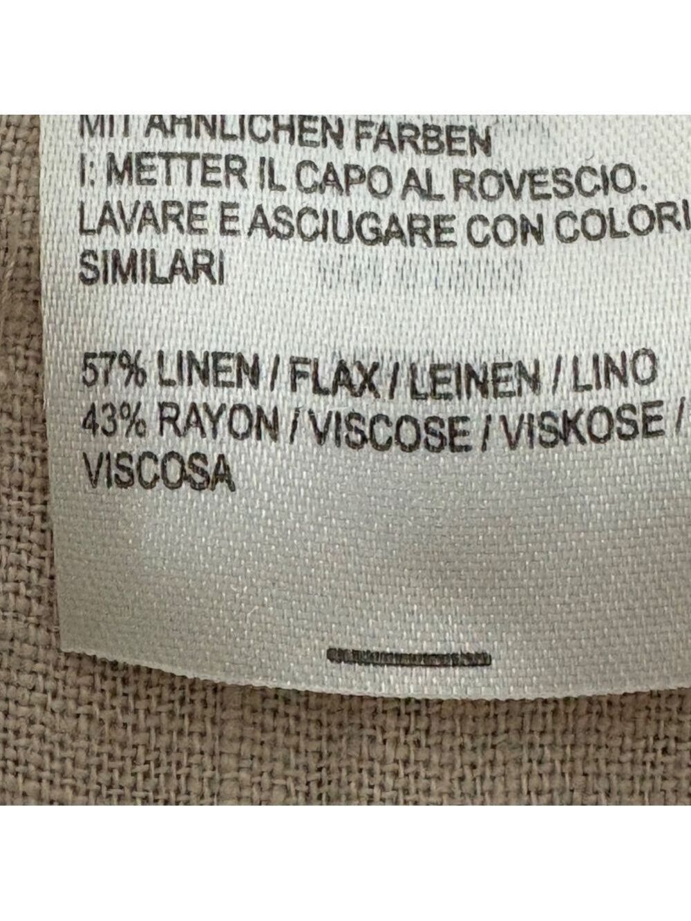 Naturals D&Co Womens Wide Leg Linen Pants Size XL Beige Coastal Laggenlook - Picture 4 of 8